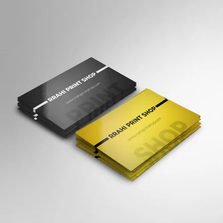 Gloss black and yellow visitng card