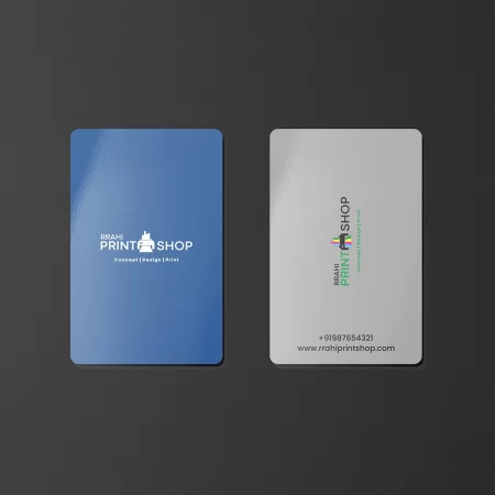 Gloss blue and grey visitng card