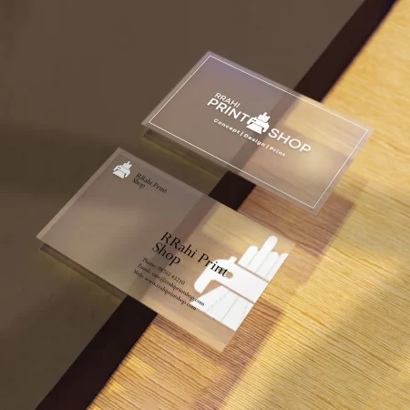 transparent visitng card