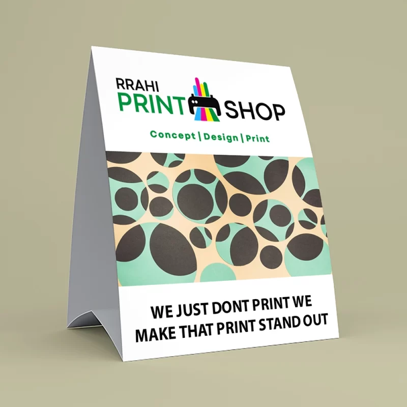 rrahi print shop tent card