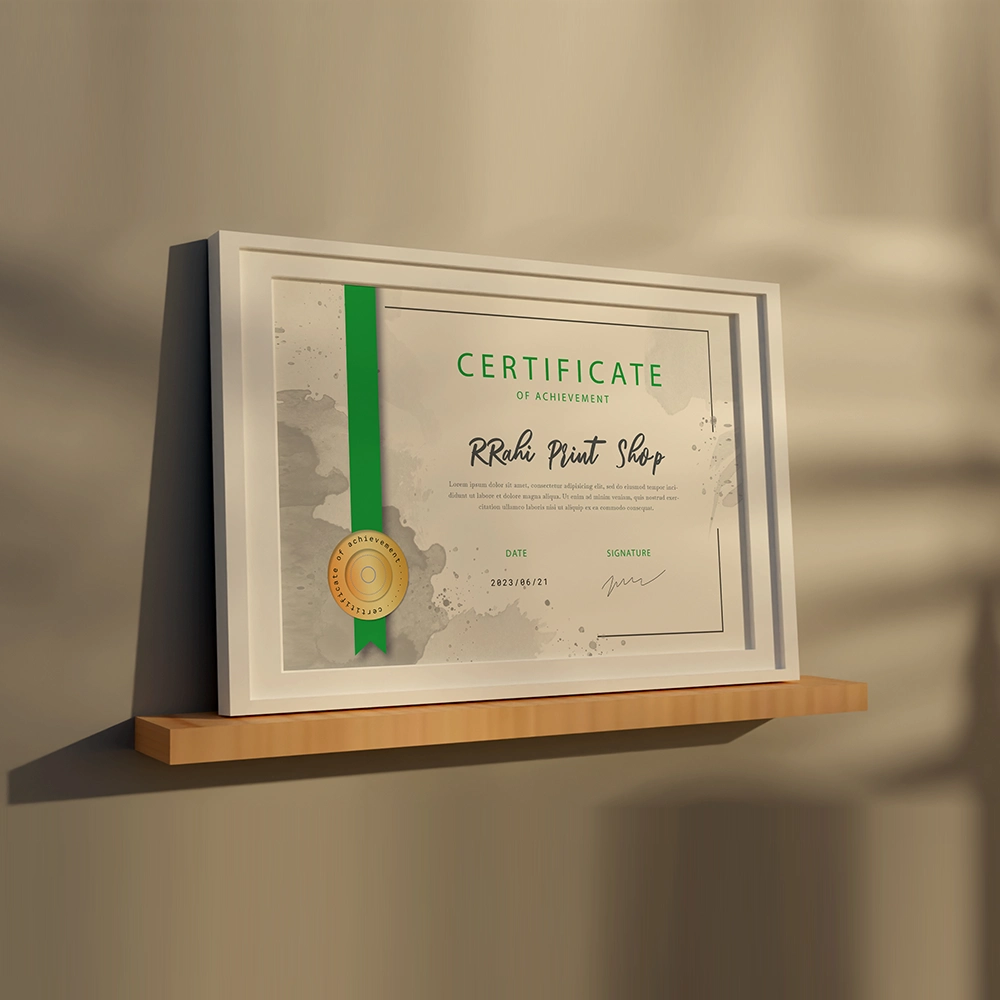 rrahi print shop certificate